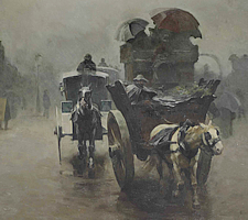 Pieter de Josselin de Jong, Carriages in the Mist, London, 1888.
